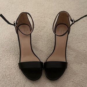 a new day Black Ankle-Strap Heeled Sandals